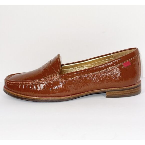 Marc Joseph East Village Leather Penny Loafer NEW Size 7.5 Patent Cognac Brown - Picture 12 of 16